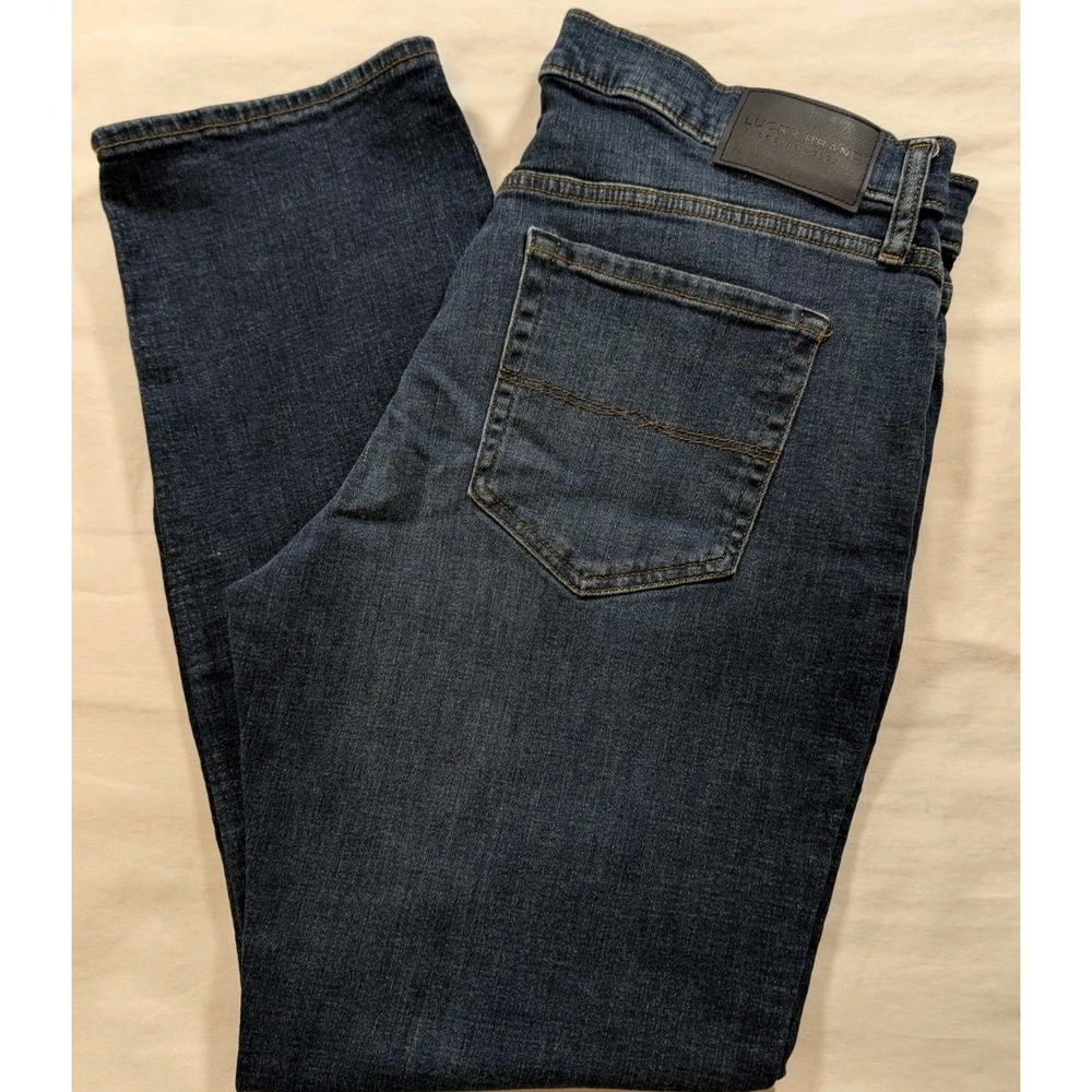Lucky Brand 121 Slim Straight Jeans Men's 34x30 Blue Wash Denim 7MP10295